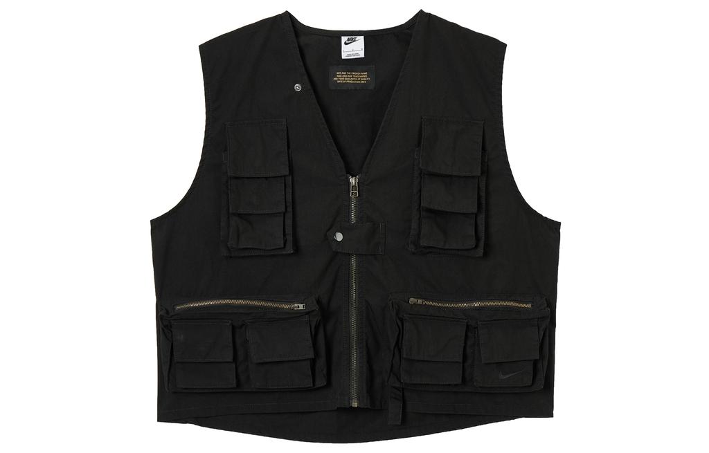 Nike Gilet da uomo Nero Scollo a V Moderato Altro FN3215-010
