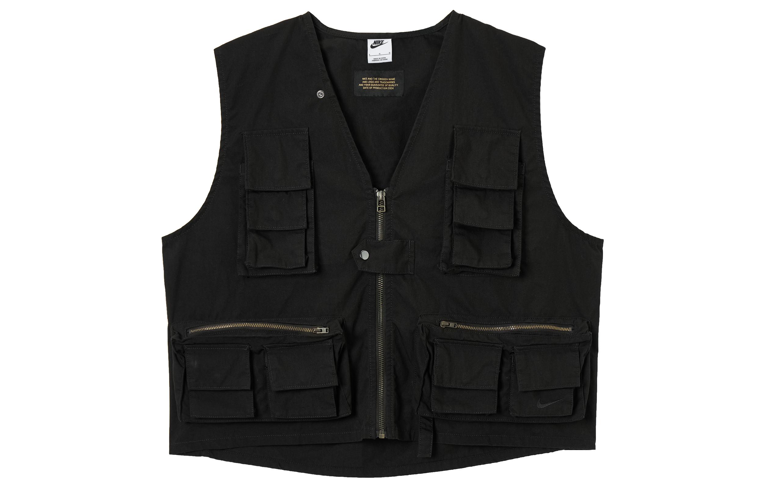 Nike Vests Men s Black V Neck Moderate Other FN3215-010 L