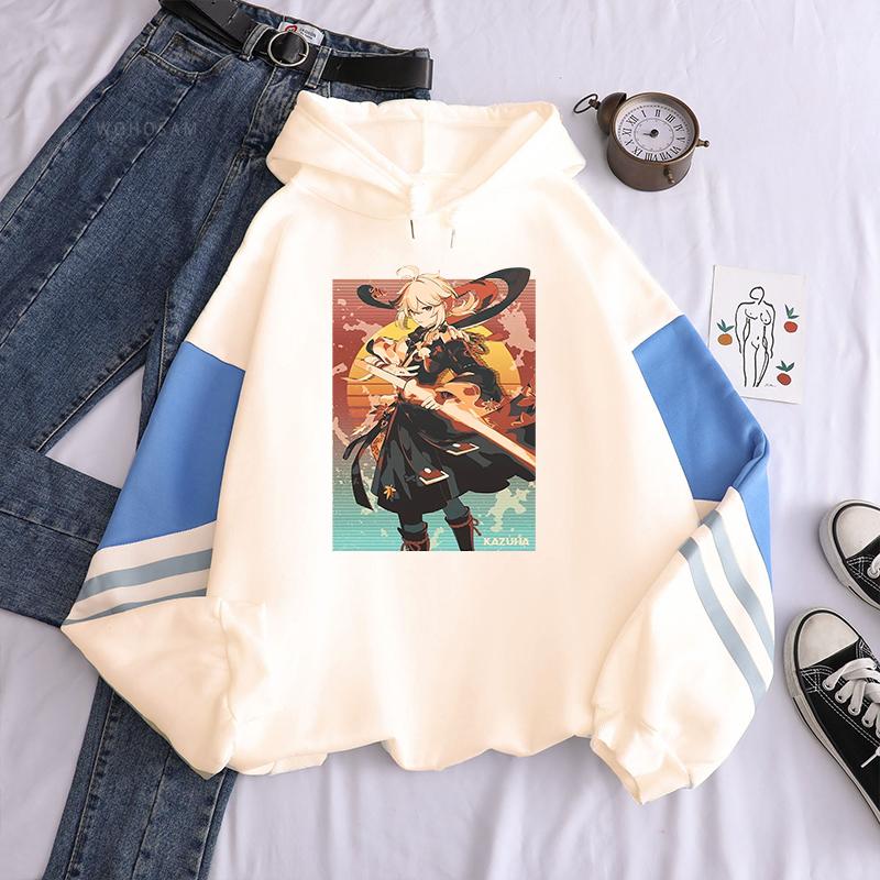 

Kaedehara Kazuha Genshin Impact Манга толстовки с принтом для мужчин и женщин модная готическая уличная толстовка с капюшоном толстые удобные теплые толстовки 4XL белый