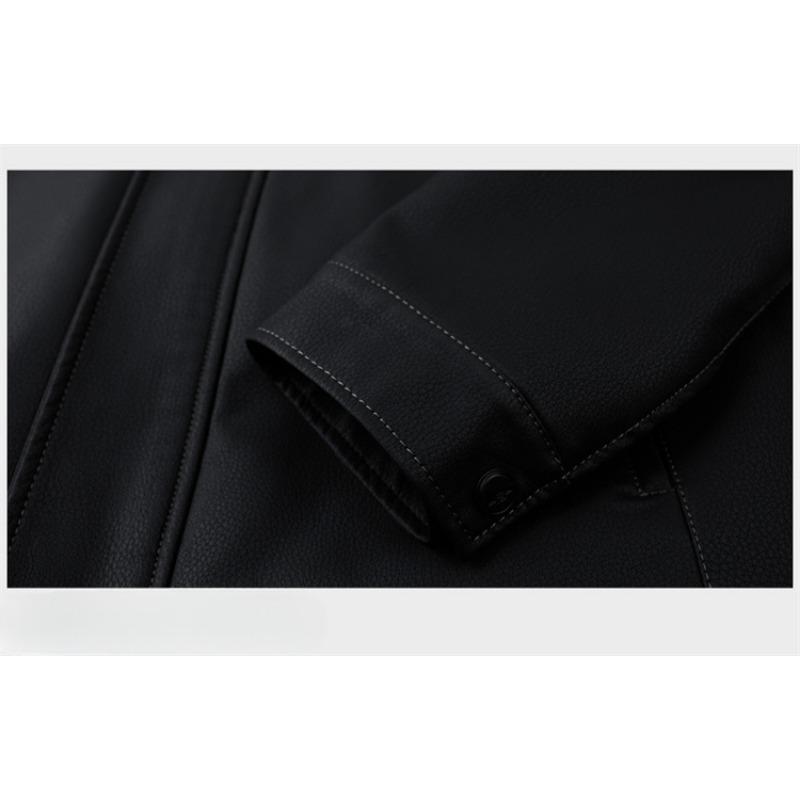 Genuine Leather Down Jacket Men's Short Slim Fit Lambswool Lapel Sheepskin Jacket Winter Leather Jacket Trendy