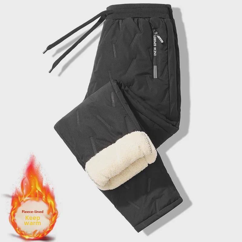 Waterproof Cotton Sports Trousers - Autumn/Winter Warm, Velvet Lined, Thick, Snow and Windproof Cuffs