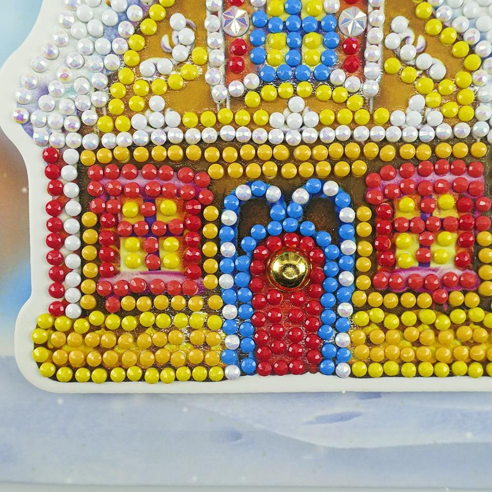 Diamond Painting Christmas Postcards 16/12/8/6PCS Rhinestone Embroidery DIY Handmade New Year Greeting Cards for Christmas