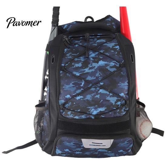 Zaino porta attrezzatura da baseball in nylon impermeabile, grande capacità, tracolla regolabile, borsa per trasporto attrezzatura da softball, zaino per allenamento sportivo e competizione