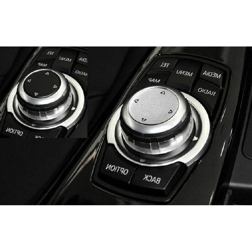 Central Console Multimedia Trim For 2013- BMW 3 4 Series GT Silver Aluminum