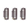 50pcs 8 Tips 8 Teeth Snap Comb Wig Clips Stainless Steel Snap Clips with Rubber Hair Grips for Hair Extension Wigs