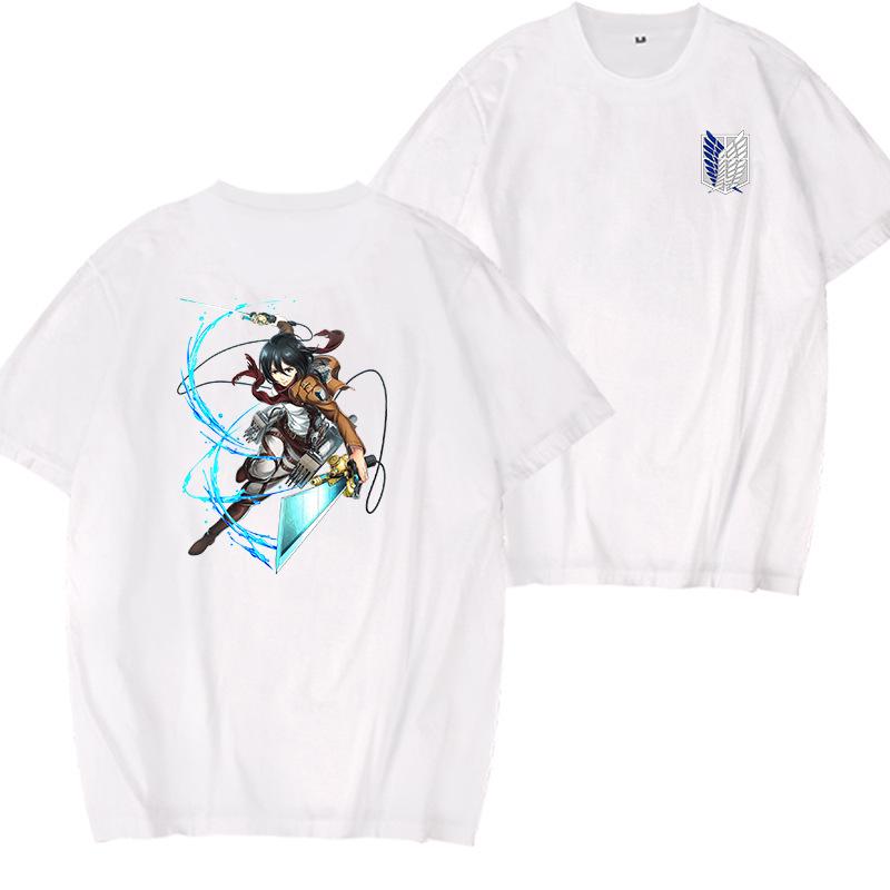Attack on Titan Eren Wings of Freedom Short Sleeve T-shirt - Anime Summer Top L
