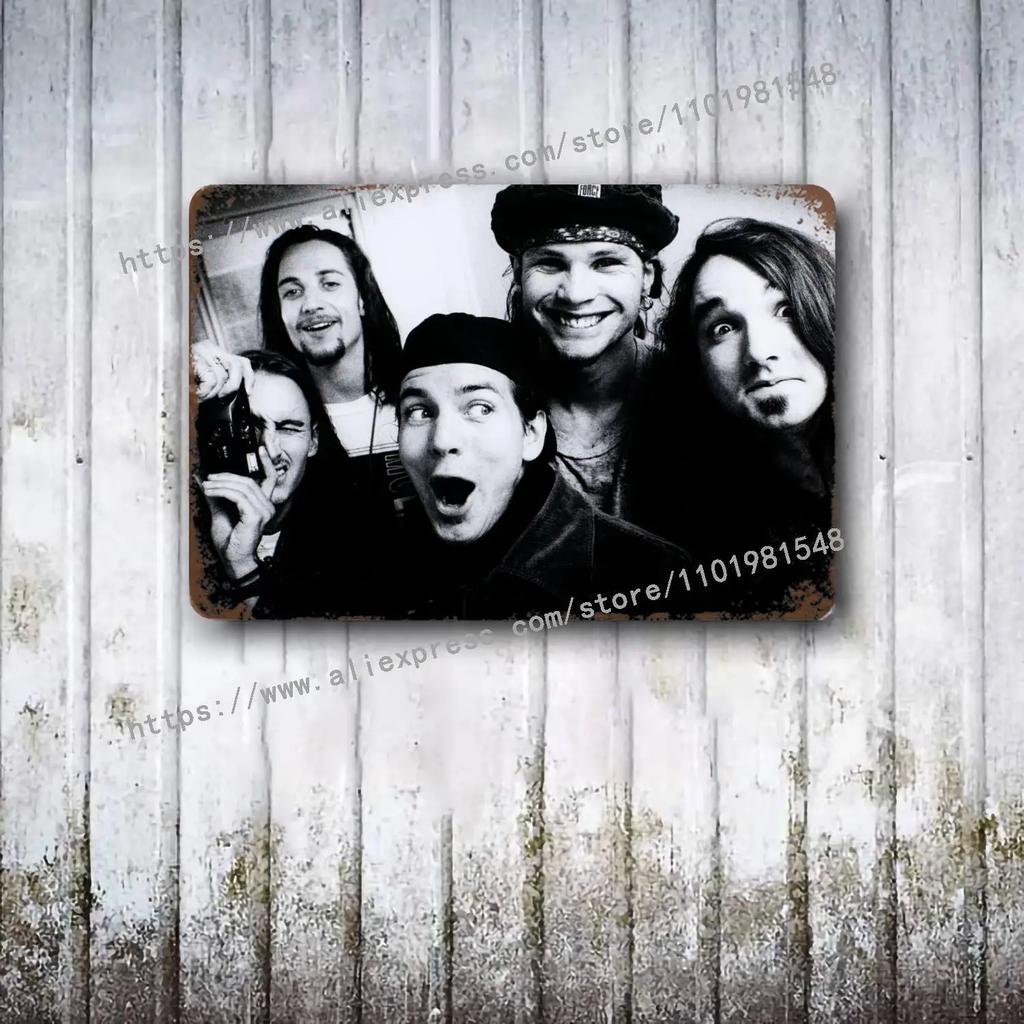 Pearl Jam Bands Metal Dekor Poster Vintage Blechschild Metallschild Dekorative Plakette für Pub Bar Man Cave Club Wanddekoration