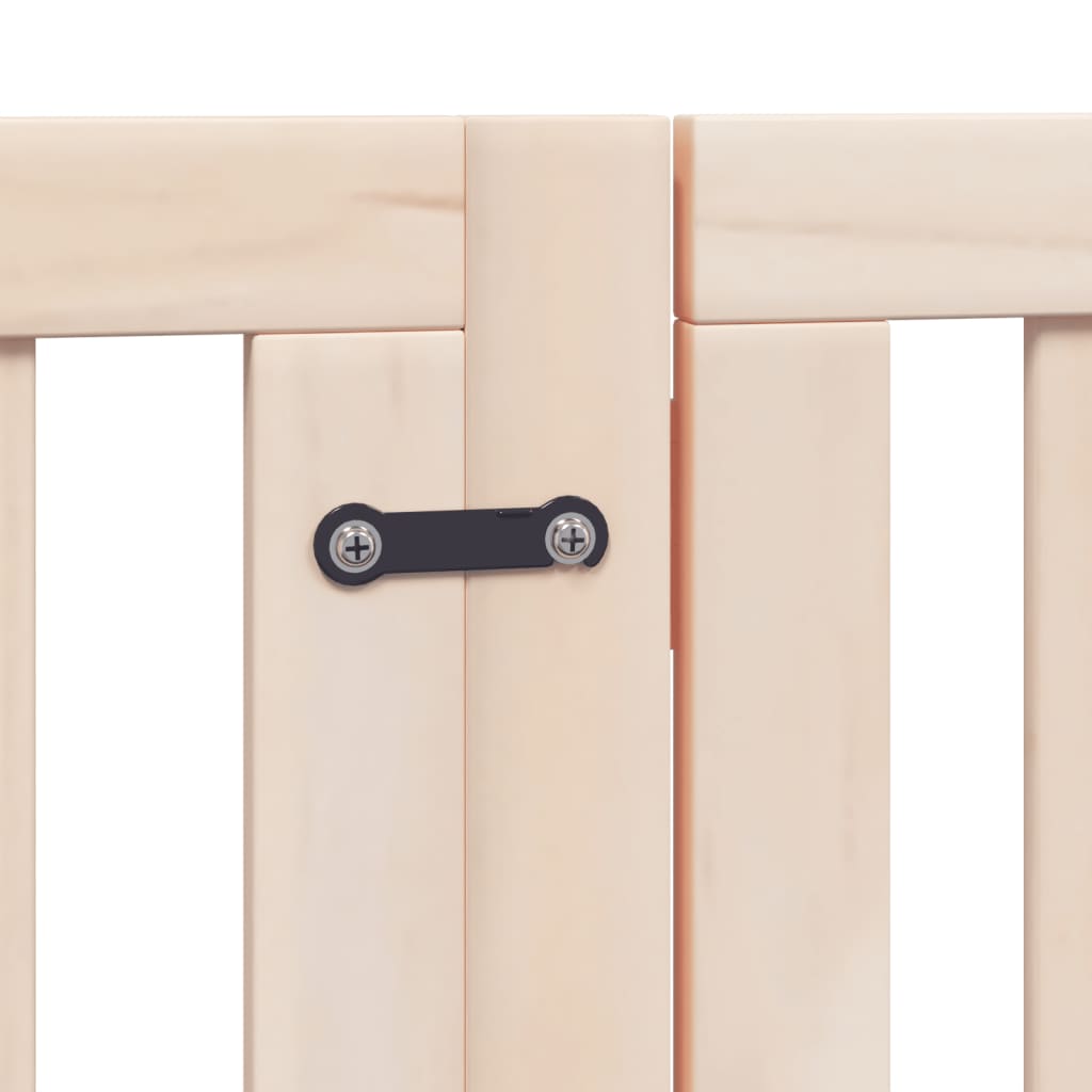 Foldable Dog Gate with Door 6 Panels 300 cm Poplar Wood
