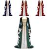 Sophisticated Long Sleeve Renaissance Dress For Cosplay And Historical Reenactments