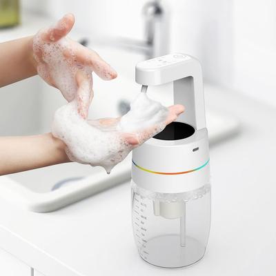 USB Charging Automatic Soap Dispenser 4-Gear Adjustable Wall Mounted Foam Soap Dispenser Breathing Light Lotion Dispenser