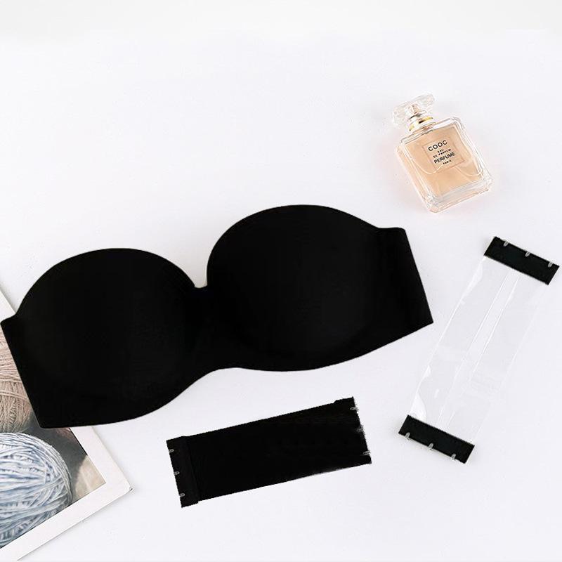 Strapless Bra Women Sexy Non Slip Invisible Bras Solid Summer Breast Stick Gather Underwear Lingerie Push Up Bralette