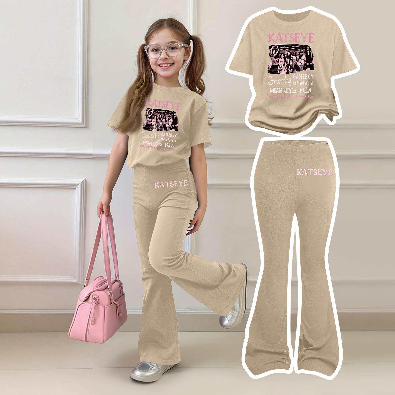 

Infant Newborn Baby Girls Boys Loose T-shirt+Pants Print Outfits Set 110 хакі