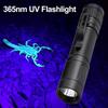 Rechargeable 365nm UV Flashlight Portable Aluminum Alloy Ultraviolet Light Torch Black Light Pet Urine Detector Light Flashlight