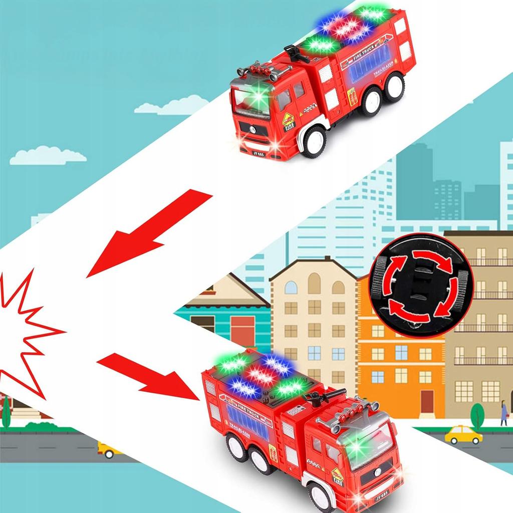 FIRE TRUCK FIRE DEPARTMENT Car CAR Driving Playing SOUNDS LIGHTS
