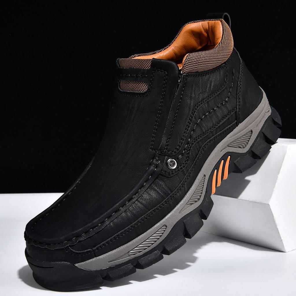 2026 New Men's Large Casual Soft Sole Autumn Leather Boots for Middle-Aged and Elderly