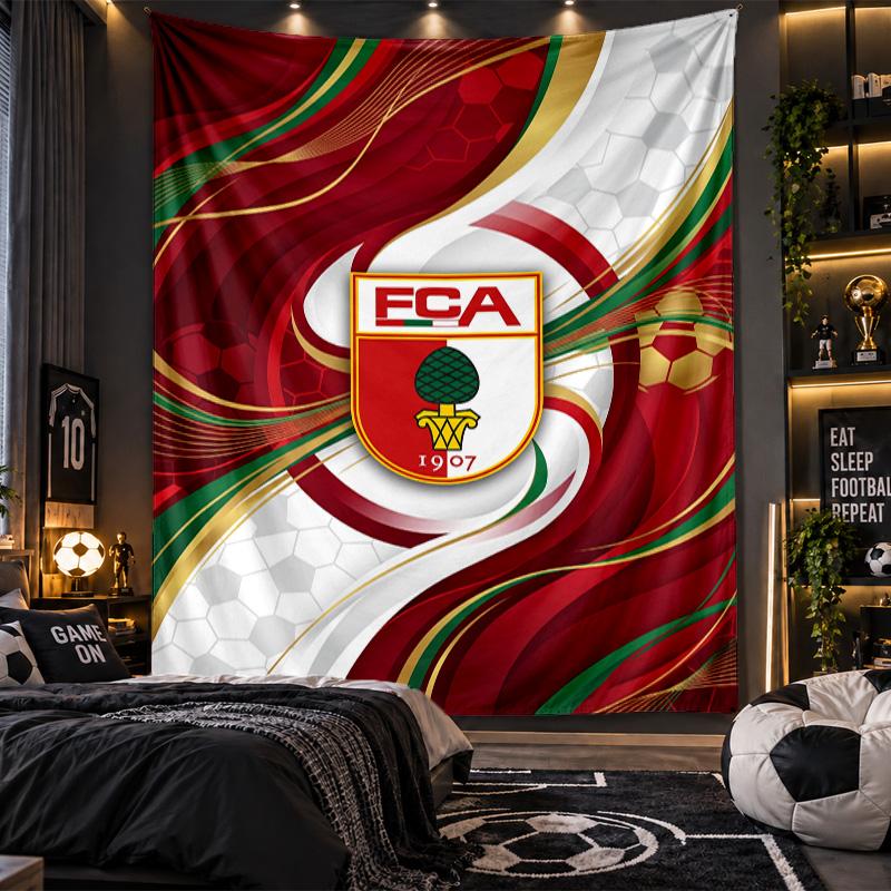 Wall Hanging Tapestry FC Augsburg FC Print Cloth for Living Room Bedroom Home Decor