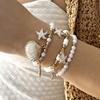 Starfish Multilayer Shell Bracelets Bohemian Wrap Charm Hand Chain New Conch Beaded Bangles  Gifts