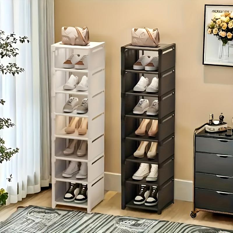 high quality1pc 4/6/8-Tier Space-Saving Metal Shoe Rack - Dustproof, Suitable for Entryway, Bedroom and Dorm Storage