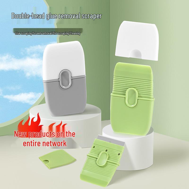 Double-Headed Scraper & Squeegee: Car Tint, Kitchen, and Floor Glue Remover, Scratch-Free Putty Knife, Cellphone Film Applicator.