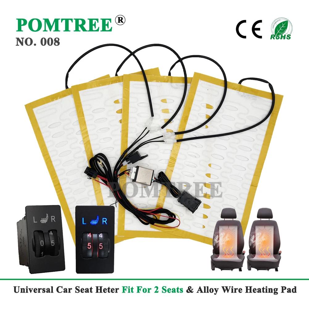 

12V Universal Built-in Car Seat Heater Fit 2 Seaats with 5-Level Dual Control Switch System and 25W Alloy Wire Fast Heating Pads Set of model 027