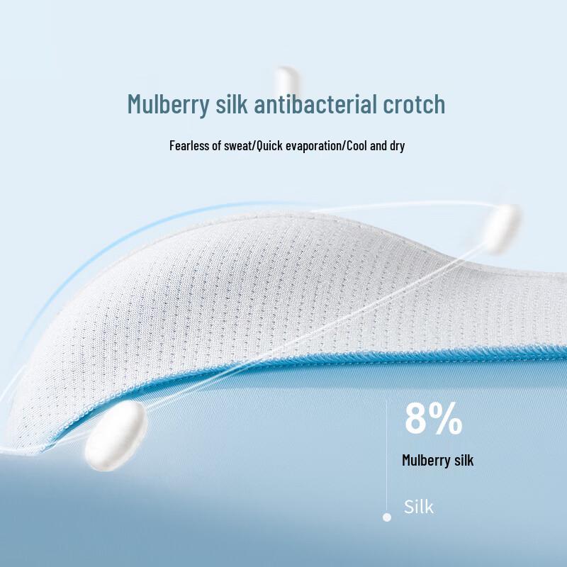 Nanjiren Men's Ice Silk Antibacterial Boxer Briefs 6-Pack