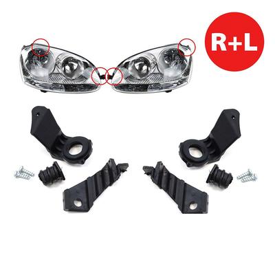 Para Golf Para Mk5 2003-2009 Para V (1k1) 1.4 Suportes de Farol Kit de Reparo de Aba de Suporte de Farol Lado Esquerdo Direito Suportes de Farol
