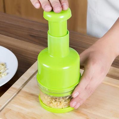 Manual Pressed Chopper with Non-Slip Handle Easy To Clean Versatile Compact Hand Press Food Chopper Vegetable Cutter
