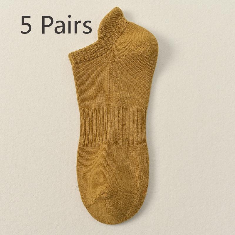 5 Pairs of Women's Autumn and Winter Thick Hair Ring Sweat Absorbent Sports Ear Lifting Ankle Socks
