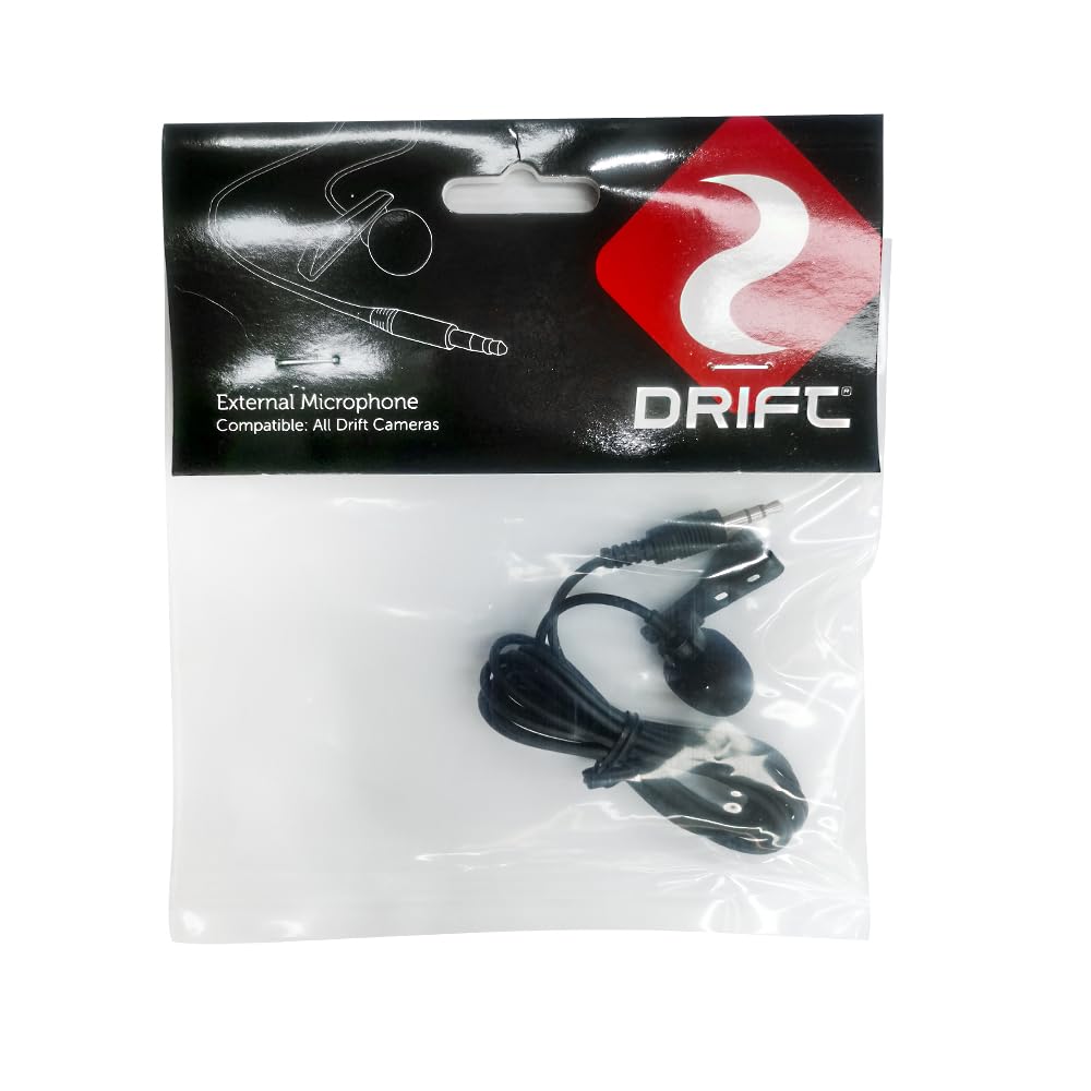 3.5mm Extension Microphone for DRIFT Ghost 4K, Ghost X, and Ghost XL Action Sports Cameras