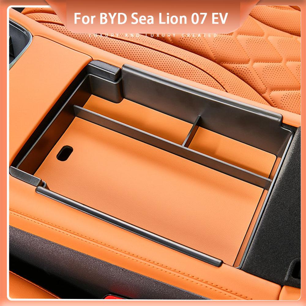 For BYD Sea Lion 07 EV Central Control Armrest Storage Box With Shock-Absorbing Pads No abnormal noise Car Interior Supplies