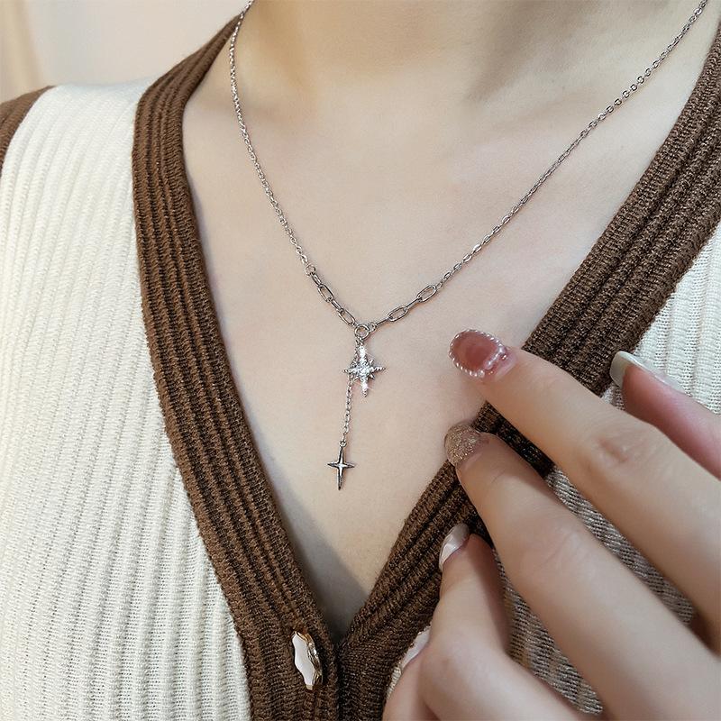 Lindon Damen-Halskette mit Anhänger, Kupferlegierung, Zirkon, modisches Geschenk