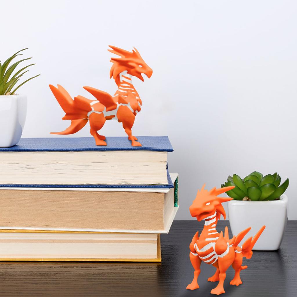 3D Printed Movable Joint Evil Dragon Model Toy