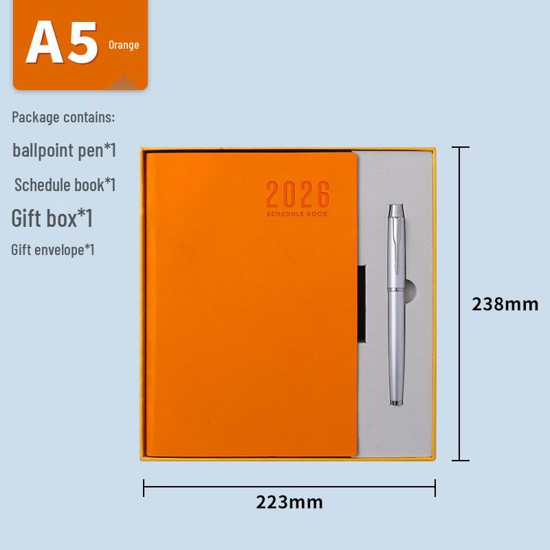 2026 Daily Planner & Business Notebook Set with Gift Box