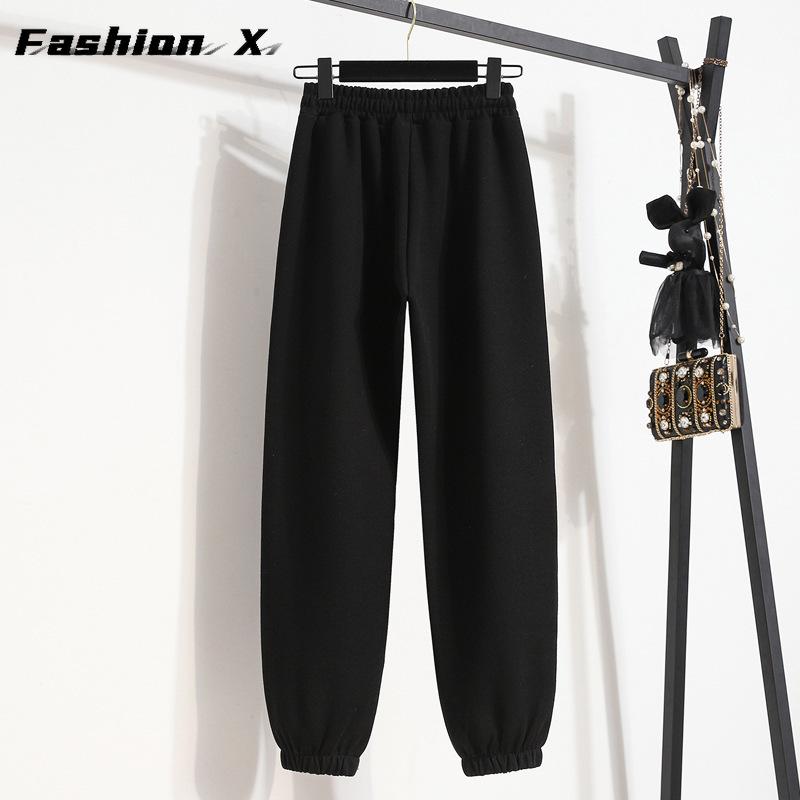 Knit Sweatpants Women's Thin Drawstring Loose Casual Pants