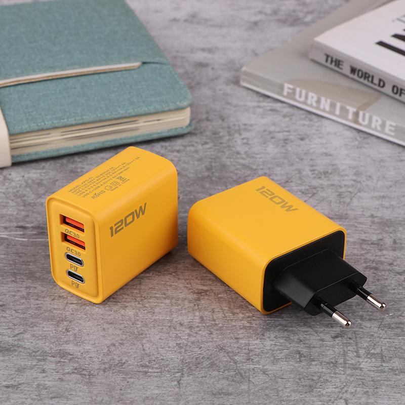 Caricabatterie Rapido Tipo C 120W Quick Charge 3.0 Adattatore Caricabatterie USB Per Telefono Pd Caricabatterie USB Ricarica Rapida