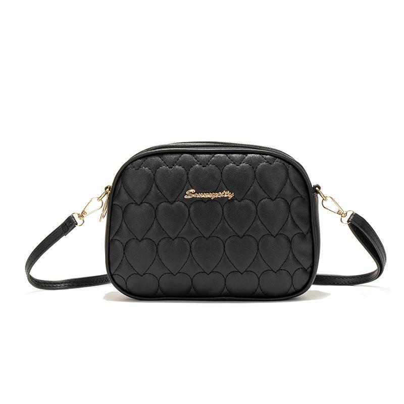 New fashion embroidery love shoulder messenger bag versatile diamond niche makeup change women's bag