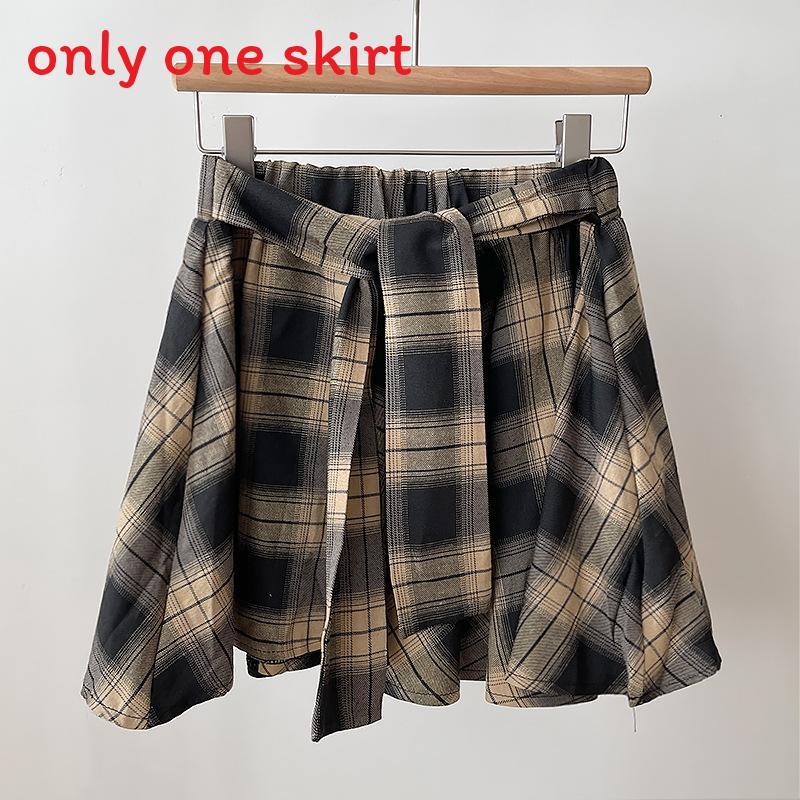 Summer 2025 Polyester Plaid High Waist Mini Skirt With Handcrafted Pleats For Casual Women