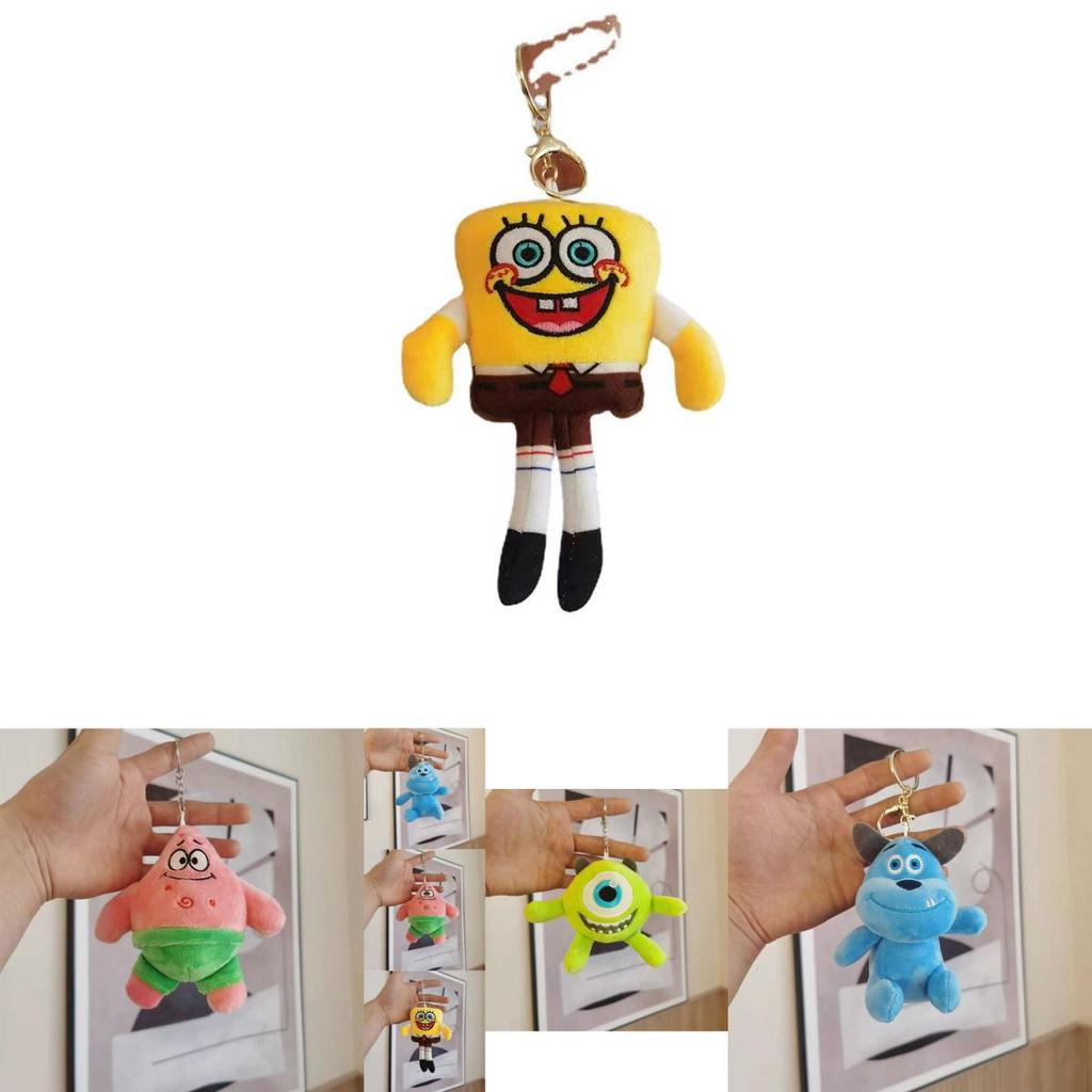 Entzückender Spongebob Plüsch-Schlüsselanhänger Süßes Rucksack-Accessoire Perfektes Kindergeschenk