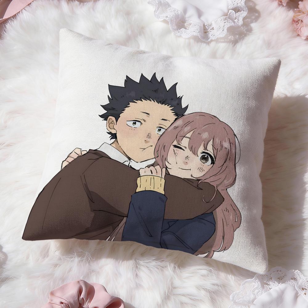 K-koe no K-KatachiS Cushion Cover Premium Comfort Reversible Pillow Cove -Two in One Design for Any Room & Car Interior