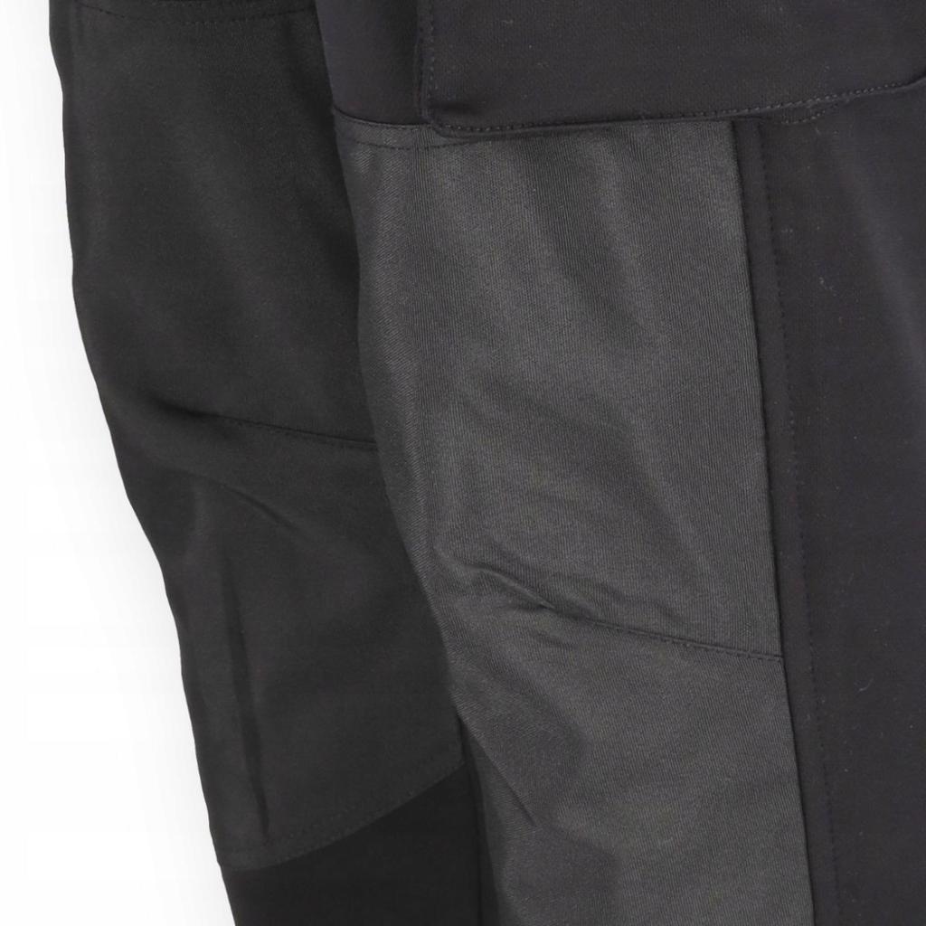 Dedra Cotton Work Trousers, Reinforcements, Black, Size Ld, Pocket, 1 Pc