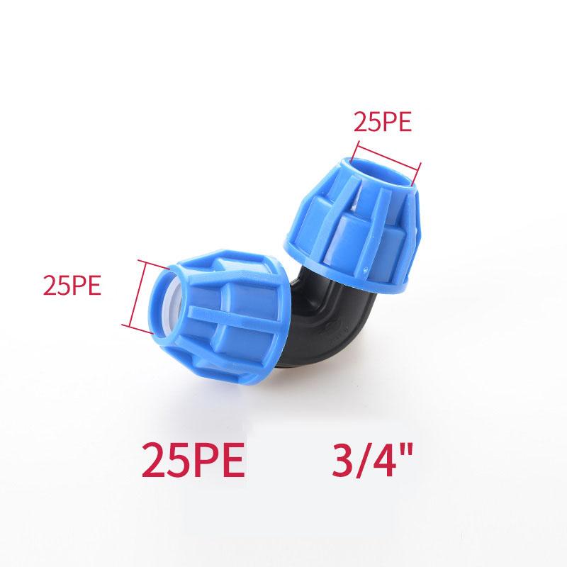 1pcs 20/25/32mm 1/2" 3/4" 1" PE Pipe Quick Connector Elbow Reducing Water Pipe Joint Tap Water Irrigation