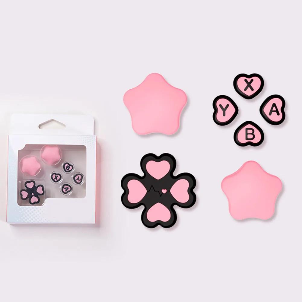 Silicone Soft D-pad Cross Button ABXY Key Sticker Skin Case For Nintendo Switch 2 Joy-Con Thumb Stick Grip Cap Cover For NS 2