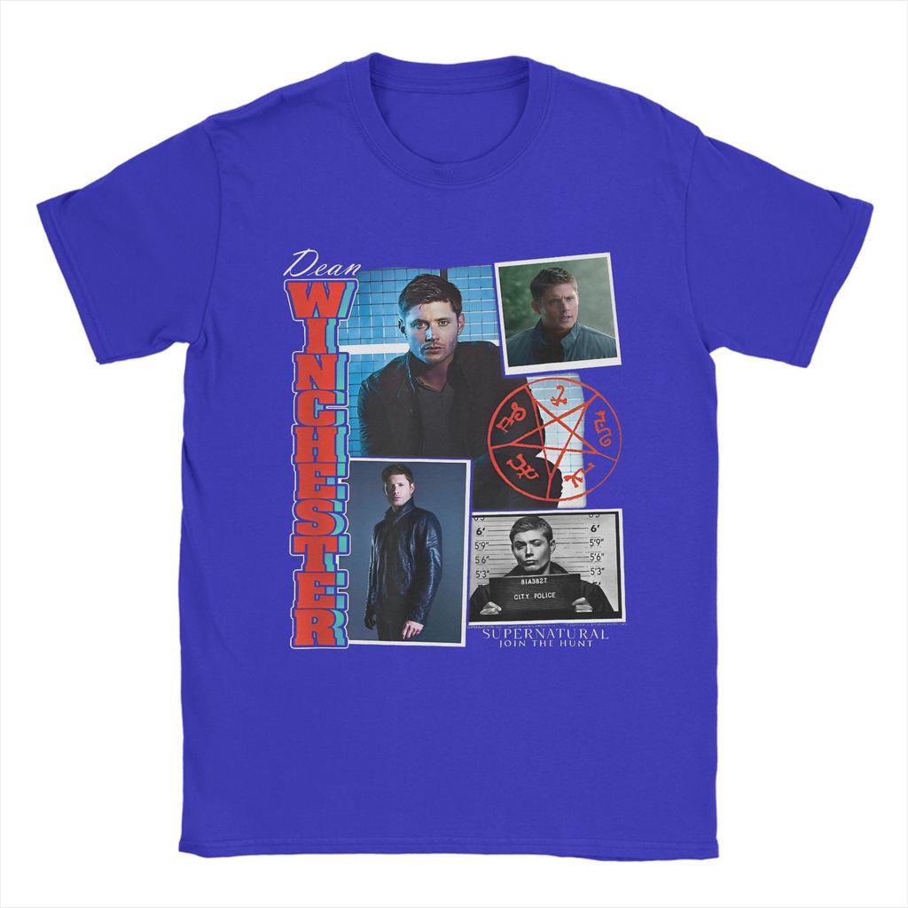 Supernatural Dean Winchester Collage T Shirts 100% Cotton Clothes Vintage Short Sleeve Crew Neck Tee Shirt New Arrival T-Shirt