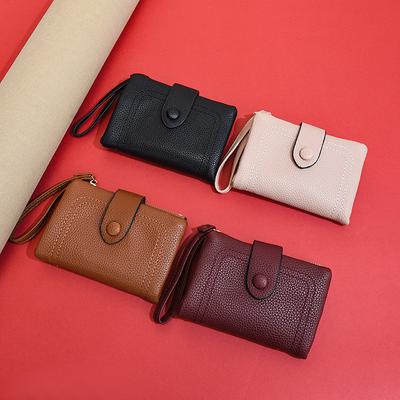 New Textured Short Wallet Large Capacity Fashionable Folding Small Wallet Multi-card Card Bag