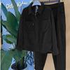 Winter Plus Velvet Thickened Casual Suit Women's Fashion Western Style Small Ladies Sportswear Two-piece Suit