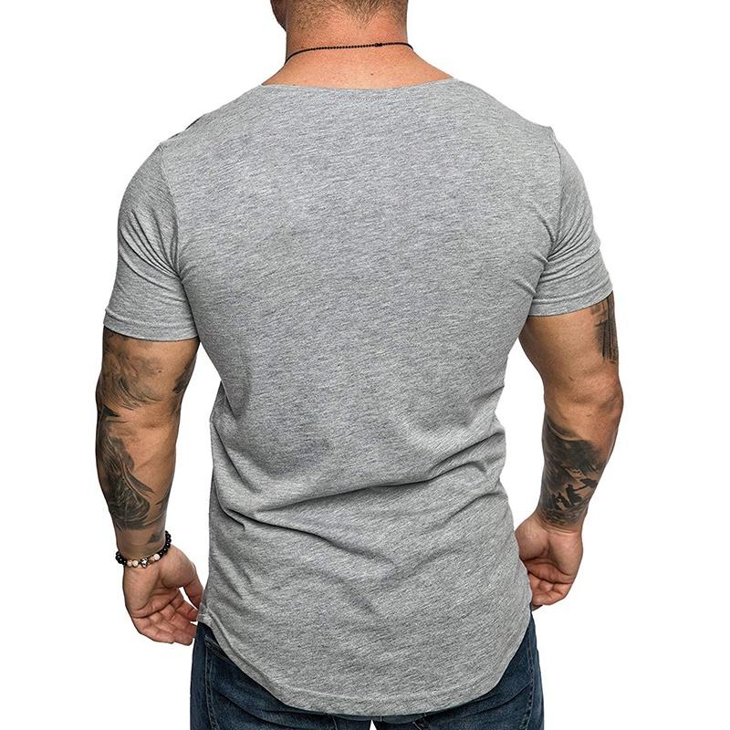 Fashion Men's Casual Fit Short Sleeve Slim Muscle Bodybuilding T-shirt Tee Tops For Ultimate Comfort