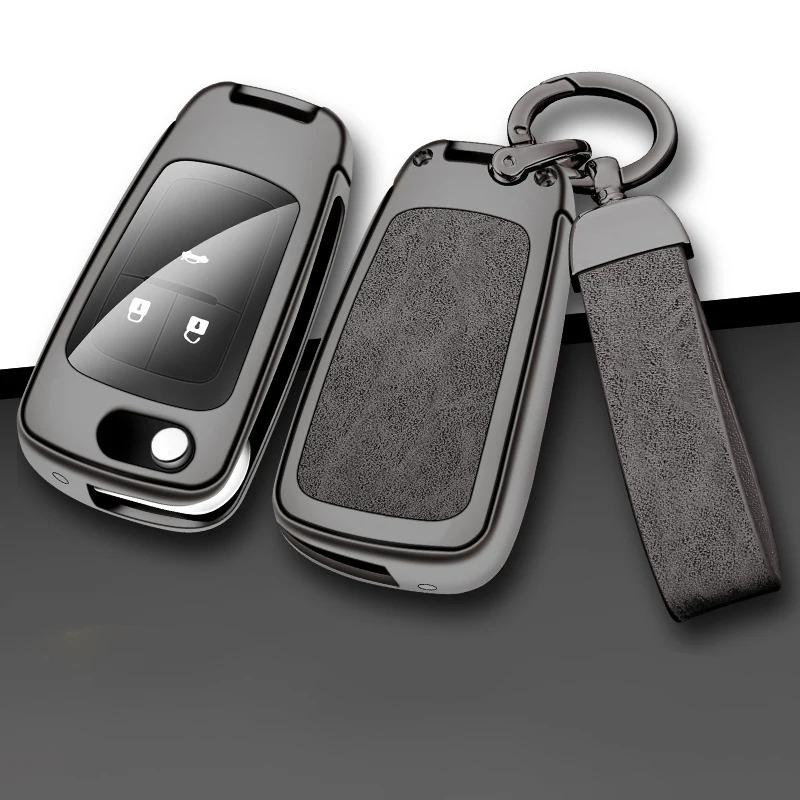 New Zinc Alloy Leather Car Key Case Cover Protector For Buick Chevrolet Cruze Aveo Trax Opel Astra Corsa Meriva Zafira Antara J