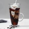 280ml 2pcs Set Iced Coffee Latte Cups Juice Milk Tea Milkshake Beverage Cups Creative Cocktail Glass with Handle Drinkware Cafe