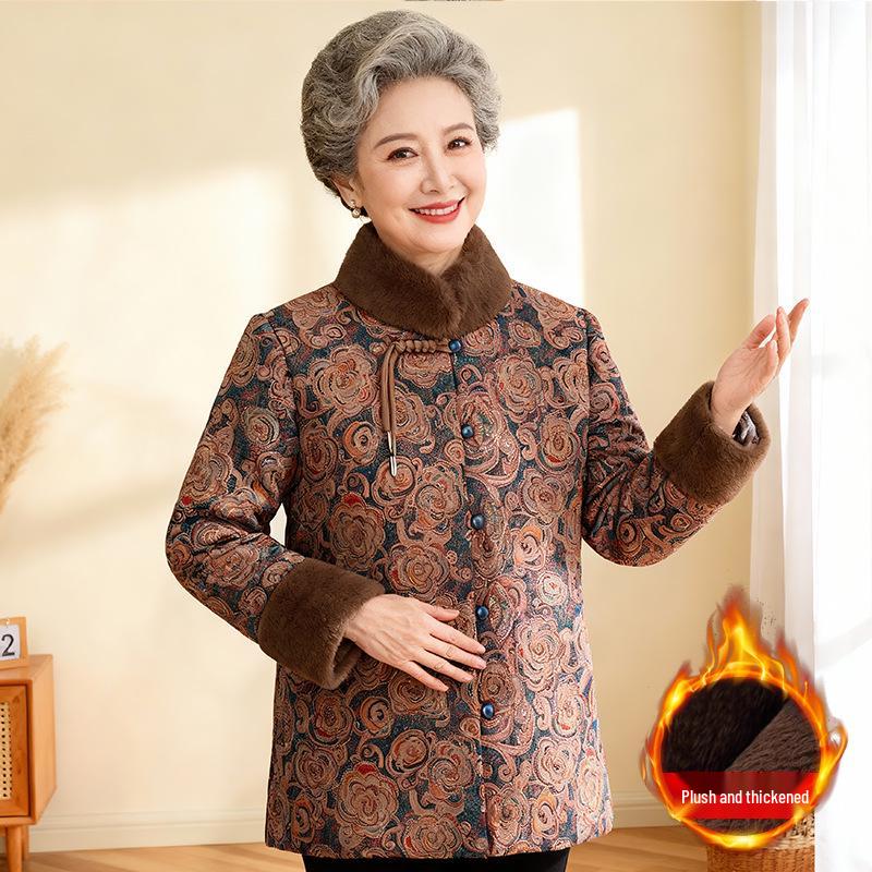 

Stylish Warm Cotton Padded Winter Jacket for Middle-Aged & Elderly XL (45-53 kg) зелёный