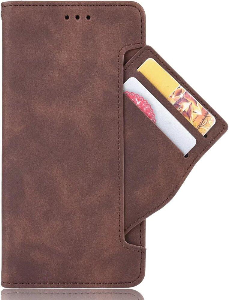 Flip Case for Oppo Reno 12 Pro, Card Slot, Brown